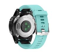 CYSUE For Fenix 5S/Fenix 6S Bands 20mm Easy Fit Silicone Watch Bands Replacement For Fenix 7S/Fenix 5S Plus/Fenix 6S Pro/D2 Delta S Smartwatches(Silver Buckle Mint)