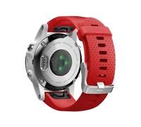 CYSUE For Fenix 5S Watch Band Fenix 6S Quickfit Soft Silicone Replacement Strap For Fenix 5S Plus/Fenix 6S Pro/Fenix 7S/D2 Delta S Smart Watch Band(Red)