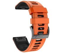 CYSUE For Fenix 7 Watch Band for Fenix 6/Fenix 5/Fenix 5 Plus/Fenix 7/Forerunner 935/Forerunner 945/Approach S60/Quatix 5 WatchBands(Orange-black)