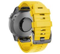 CYSUE For Fenix 8 /6X/7X Band 26mm Easy-fit Soft Silicone Watch Band Replacement for Fenix 5X/Fenix 5X Plus/Fenix 3/Fenix 6X Pro/Descent Descent MK2i Smartwatches(Yellow)