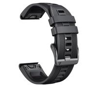 CYSUE For Fenix 8 Band 22mm Width Soft Silicone Watch Strap for Fenix 5 Plus/Fenix 6/Fenix 6 Pro/Fenix 7/exip/Forerunner 935/945/Approach S60/Quatix 5 Watchbands(Black)