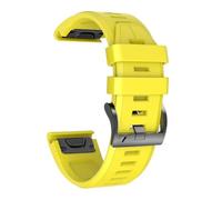 CYSUE For Fenix 8 Watch Band Replacement Silicone Watch Strap For Fenix 5/Fenix 6/Fenix 6 Pro/Fenix 7/Forerunner 935/945/Approach S60/Quatix 5/epix Smartwatch(Yellow)