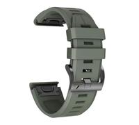 CYSUE For Fenix 8 Watch Band Replacement Silicone Watch Strap For Fenix 5/Fenix 6/Fenix 6 Pro/Fenix 7/Forerunner 935/945/Approach S60/Quatix 5/epix Smartwatch(Army Green)