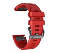 CYSUE For Fenix 8 Watch Band Replacement Silicone Watch Strap For Fenix 5/Fenix 6/Fenix 6 Pro/Fenix 7/Forerunner 935/945/Approach S60/Quatix 5/epix Smartwatch(Red)