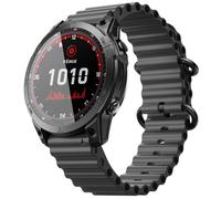 CYSUE For Garmin Fenix 8X/6X Pro Band, 26mm Ocean Silicone Sport Watch Band For Fenix 5X, Fenix 5X Plus, Fenix 7X, Instinct 2X Quatix 6X, Quatix 7X, Enduro 2, Tactix Delta WatchBands(Black)