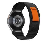 CYSUE For Samsung Galaxy Watch 7 6 5 4 44mm 40mm/FE/5 Pro 45mm Nylon Correa Bracelet Watch6 Classic 47mm 43mm Strap(Black,Watch 6 classic 47mm)