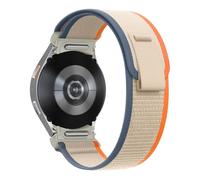 CYSUE For Samsung Galaxy Watch 7 6 5 4 44mm 40mm/FE/5 Pro 45mm Nylon Correa Bracelet Watch6 Classic 47mm 43mm Strap(Orange Beige,Watch 4 44mm)