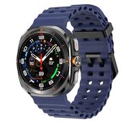 CYSUE For Samsung Galaxy Watch Ultra 47mm Accessories Marine Silicone Sport Bracelet Correa For Galaxy Watch 7 Ultra WatchBands(Midnight blue)