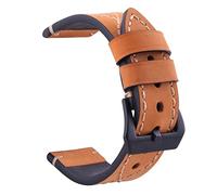 CYSUE Leather Watch Band Straps For 20mm 22mm Universal Bracelet Compatible with most watches with 22MM straps (Color : Brown 1, Size : 20mm Universal)