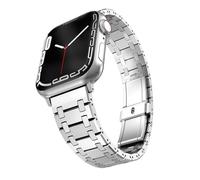 CYSUE Luxury Metal Strap For Apple Watch Band 45mm 41mm 44mm 42mm 46mm Stainelss Steel Bracelet For iWatch Series 10 9 8 7 Ultra2 49mm(Silver,38/40/41mm)
