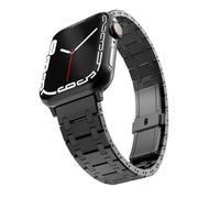 CYSUE Luxury Metal Strap For Apple Watch Band 45mm 41mm 44mm 42mm 46mm Stainelss Steel Bracelet For iWatch Series 10 9 8 7 Ultra2 49mm(Black,S10 46mm)