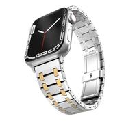 CYSUE Luxury Metal Strap For Apple Watch Band 45mm 41mm 44mm 42mm 46mm Stainelss Steel Bracelet For iWatch Series 10 9 8 7 Ultra2 49mm(Gold,49mm)