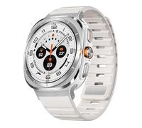 CYSUE Magnetic Band For Galaxy Watch Ultra 47mm Men Soft Silicone Strap，For Galaxy ultra 7 ULTRA 47MM Sports Bracelet Correa watchbands(Silver starlight)