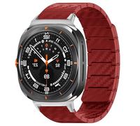 CYSUE Magnetic Carbon Fiber Strap For Samsung Galaxy Watch 7 Ultra 47mm Bracelet Lightweight Watchband Galaxy Watch Ultra 47mm Watchbands(Red-S)