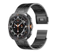 CYSUE Men Stainless Steel Bracelet For Samsung Galaxy Watch Ultra 47mm No Gaps Metal Replacement Wristband For Samsung Watch Ultra 47MM Watchbands(Black)