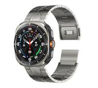CYSUE Men Stainless Steel Bracelet For Samsung Galaxy Watch Ultra 47mm No Gaps Metal Replacement Wristband For Samsung Watch Ultra 47MM Watchbands(Titanium color)