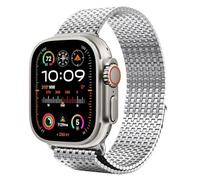 CYSUE Mesh Loop Stainless Steel Magnetic Clasp Band For Apple Watch BAND Ultra 2 49MM Series 10/9/8/7/6/SE/5/4/3/2 38/40/41MM 42/44/45/49mm S10 42MM 46MM Watch Strap(Silver,S10 46MM)