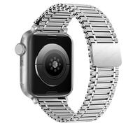 CYSUE Metal Strap for Apple Watch Ultra Band 49mm Series 10/9/8/7 41mm 45mm Steel Wristband Iwatch 6 SE 5 4 3 38mm 40mm 42mm 44mm S10 46mm 42mm Watchbands(Silver,S10 42mm)