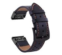 CYSUE New 22 26mm Quickfit Watchband Strap For Garmin Fenix 7 7X 6 6X Pro 5X 5 Plus 3HR 935 Epix Genuine Leather Band Watch Wristband(J,22mm Width)