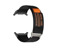 CYSUE Nylon Travel Loop Strap for Samsung Galaxy Watch 7 Ultra 47mm Men Sport Band for Galaxy 7 47mm ultra NO Gaps Curved End Bracelet Watchbands(02 starlight black)