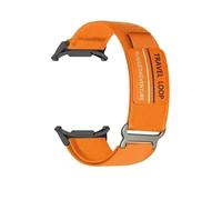 CYSUE Nylon Travel Loop Strap for Samsung Galaxy Watch 7 Ultra 47mm Men Sport Band for Galaxy 7 47mm ultra NO Gaps Curved End Bracelet Watchbands(06 orange)