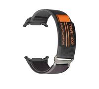 CYSUE Nylon Travel Loop Strap for Samsung Galaxy Watch 7 Ultra 47mm Men Sport Band for Galaxy 7 47mm ultra NO Gaps Curved End Bracelet Watchbands(03 black grey)