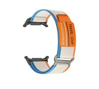 CYSUE Nylon Travel Loop Strap for Samsung Galaxy Watch 7 Ultra 47mm Men Sport Band for Galaxy 7 47mm ultra NO Gaps Curved End Bracelet Watchbands(11 Orange rice)