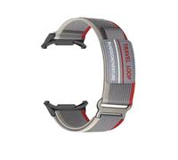 CYSUE Nylon Travel Loop Strap for Samsung Galaxy Watch 7 Ultra 47mm Men Sport Band for Galaxy 7 47mm ultra NO Gaps Curved End Bracelet Watchbands(09 red grey)