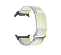 CYSUE Nylon Travel Loop Strap for Samsung Galaxy Watch 7 Ultra 47mm Men Sport Band for Galaxy 7 47mm ultra NO Gaps Curved End Bracelet Watchbands(10 yellow grey)
