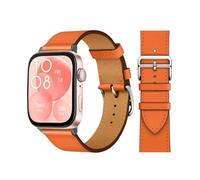 CYSUE Retro Loop For Huawei Watch Fit 3 Strap Italian cowhide Leather Bracelet Wristband Quick Replacement Belt Correa Watchbands For Huawei Fit 3 Fit 2 Watch band(Orange B22,Fit 3)