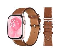 CYSUE Retro Loop For Huawei Watch Fit 3 Strap Italian cowhide Leather Bracelet Wristband Quick Replacement Belt Correa Watchbands For Huawei Fit 3 Fit 2 Watch band(Brown 01,Fit 2)