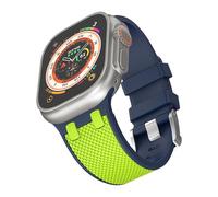 CYSUE Rubber Watch Band For Apple Watch Band 49mm 45mm 44mm Rubber Watchbands 10th 46mm 42mm Waterproof Strap(Blue Green,49mm)
