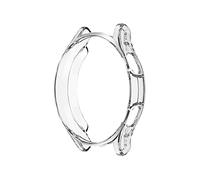 CYSUE Screen Protective Watch Case For Samsung Galaxy Watch4 40 44mm/Classic 42 46mm Full Protector Cover TPU Transparent Bumper Shell (Color : White, Size : Watch 4 40mm)