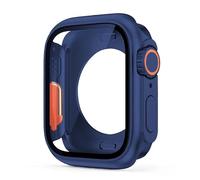 CYSUE Screen Protector Cover for Apple Watch S10 46MM S10 42MM 45mm 44mm 40mm 41mm Hard PC Front Rear Bumper Case iwatch 10 9 8 7 SE 6 5 4 Change(Dark blue,44mm)