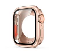 CYSUE Screen Protector Cover for Apple Watch S10 46MM S10 42MM 45mm 44mm 40mm 41mm Hard PC Front Rear Bumper Case iwatch 10 9 8 7 SE 6 5 4 Change(Rose gold,S10 46mm)