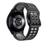 CYSUE Silicone Band For Samsung Watch 4 5 6 44mm 40mm classic 47mm 46mm 43mm 42mm Sport Bracelet for Galaxy Watch 5 pro 45mm strap(Black gray)