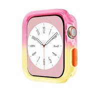 CYSUE Silicone Case for Apple Watch case 45mm 44MM 41MM 40MM TPU Cover Protection Bumper Shell for iWatch Series 9 8 7 6 SE 5 4 case(Rose Yellow,40MM 41MM)