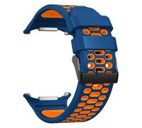 CYSUE Sports Rubber Strap For Samsung Galaxy Ultra 47mm Replacement Band For GALAXY 7 ULTRA 47MM Silicone Bracelet Correa Watchbands(B blue orange)