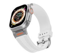 CYSUE Sports Strap Suitable For Apple Watch S10 46mm 49 Ultra S10 42MM 45 44 40 38mm Elastic Silicone Strap Suitable For IWatch 10/9/8/7/SE/6/4/5/3 Watchbands(White,S10 42MM)