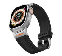 CYSUE Sports Strap Suitable For Apple Watch S10 46mm 49 Ultra S10 42MM 45 44 40 38mm Elastic Silicone Strap Suitable For IWatch 10/9/8/7/SE/6/4/5/3 Watchbands(Black,For iwatch S10 46mm)