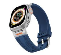 CYSUE Sports Strap Suitable For Apple Watch S10 46mm 49 Ultra S10 42MM 45 44 40 38mm Elastic Silicone Strap Suitable For IWatch 10/9/8/7/SE/6/4/5/3 Watchbands(Mid Blue,For Ultra 2 1 49mm)