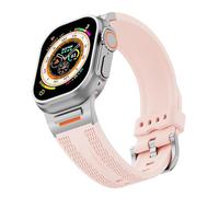 CYSUE Sports Strap Suitable For Apple Watch S10 46mm 49 Ultra S10 42MM 45 44 40 38mm Elastic Silicone Strap Suitable For IWatch 10/9/8/7/SE/6/4/5/3 Watchbands(Pink,For Ultra 2 1 49mm)