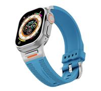 CYSUE Sports Strap Suitable For Apple Watch S10 46mm 49 Ultra S10 42MM 45 44 40 38mm Elastic Silicone Strap Suitable For IWatch 10/9/8/7/SE/6/4/5/3 Watchbands(Blue,For Ultra 2 1 49mm)