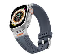 CYSUE Sports Strap Suitable For Apple Watch S10 46mm 49 Ultra S10 42MM 45 44 40 38mm Elastic Silicone Strap Suitable For IWatch 10/9/8/7/SE/6/4/5/3 Watchbands(Grey,For Ultra 2 1 49mm)