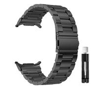 CYSUE Stainless Steel Band for Samsung Galaxy Watch Ultra 47mm Luxury Metal No Gaps Strap for Galaxy Watch 7 Ultra Bracelet Watchband(Black)