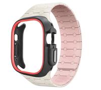 CYSUE TPU Case Silicone Strap for Apple Watch Band Ultra 2 49mm 45mm 44mm 41mm Protective Case Bracelet for Iwatch Series 9 8 7 6 5 4 Watchbands(StarP BO,44mm)