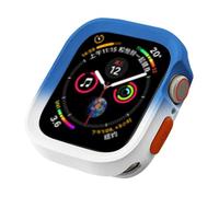 CYSUE TPU Cover for Apple Watch Series Ultra 49mm 9 8 7 41mm 45mm Bumper Frame Shell Cases for iWatch 6 5 SE 4 40 44mm Case(Blue White,41mm)