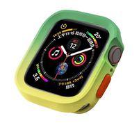 CYSUE TPU Cover for Apple Watch Series Ultra 49mm 9 8 7 41mm 45mm Bumper Frame Shell Cases for iWatch 6 5 SE 4 40 44mm Case(Green Yellow,45mm)