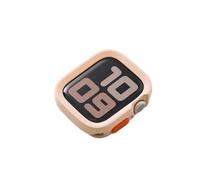 CYSUE TPU Cover for Apple Watch Ultra Case 49mm 45mm 41mm 44mm 40mm,42mm 46mm Bumper Frame Shell Protector for IWatch Series 9 SE 8 Ultra 7 6 5 4 Case(Matte Pink,44mm 45mm)