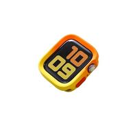 CYSUE TPU Cover for Apple Watch Ultra Case 49mm 45mm 41mm 44mm 40mm,42mm 46mm Bumper Frame Shell Protector for IWatch Series 9 SE 8 Ultra 7 6 5 4 Case(Orange-Yellow,46mm)